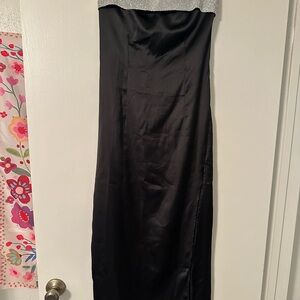 Forever 21 Black Satin Dress